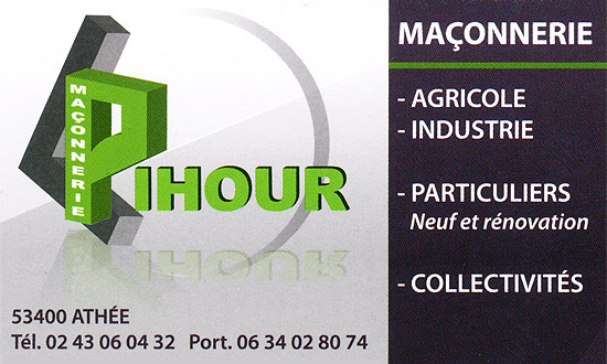 Maçonnerie Pihour à Athée en Mayenne